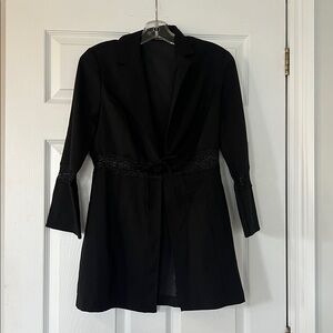 4/$20 Black Blazer with Lace Detail